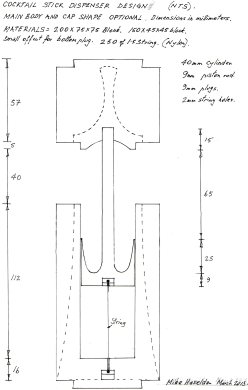 Cocktail Stick Dispenser